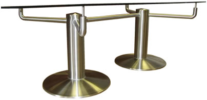 Stainless Steel and Glass Table