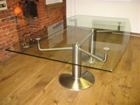 Stainless Steel & Glass Board Room Table