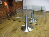 Stainless Steel & Glass Board Room Table