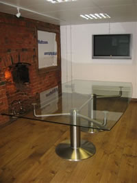 Stainless Steel & Glass Board Room Table