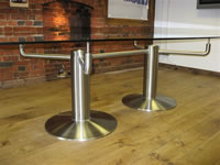 Stainless Steel & Glass Board Room Table